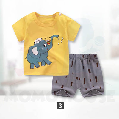 Newborn Baby T Shirt Short Sleeve Set (BM029)