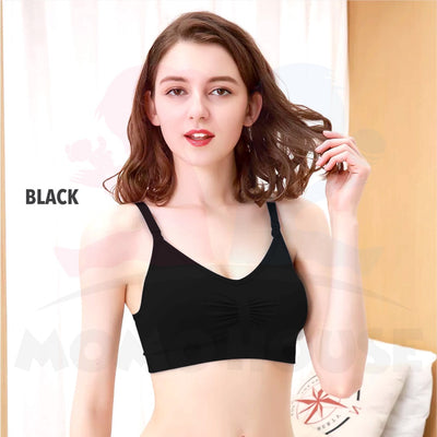 Women Maternity Nursing Bra Breastfeeding Bras With Sponge Pad Pregnant Women Feeding Bra - Hook Design