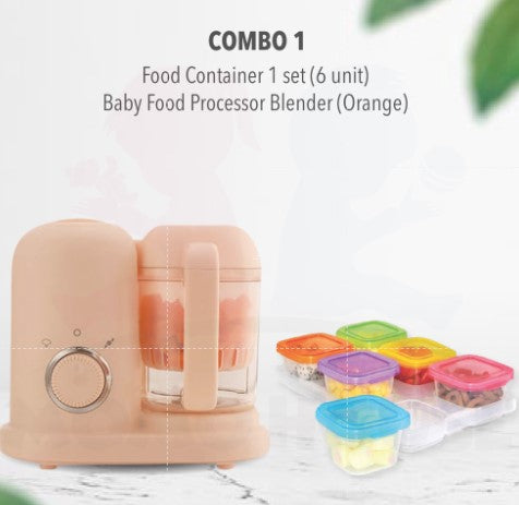 (4 in 1) Baby Food Processor Blender - Steam & Blend