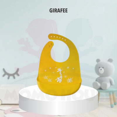 Baby Waterproof Silicone Bibs Adjustable Waterproof Feeding Baby Bib Kids Boys Girls Aprons Children