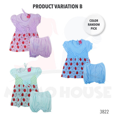 Newborn Baby Girls Dress Baby Girl Clothing Cute Dress Baju Budak Perempuan (Random Pick) (3821 & 3822 & 3823)