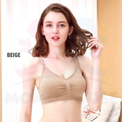 Women Maternity Nursing Bra Breastfeeding Bras With Sponge Pad Pregnant Women Feeding Bra - Hook Design