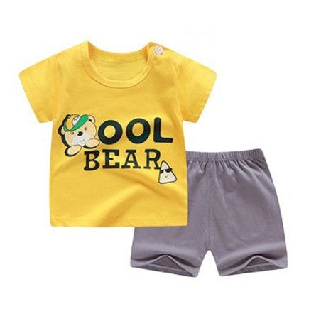 Newborn Baby T shirt Short Sleeve Set Baby Kids Clothing (BM004)