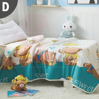 Children Cartoon Cotton Blanket Summer Cool Quilt Baby Nap Children Kids Comforter Selimut Bayi Budak