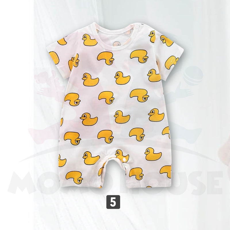 Newborn Baby Romper Jumpsuit Short Sleeve With Cute Cartoon Design Baju Bayi Romper ( MYB043 )