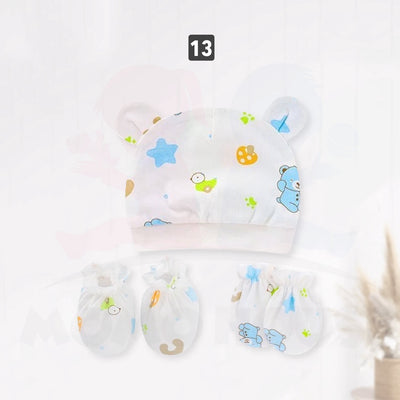 Newborn Infant Baby Mitten Booties Set Bayi Sarung Tangan Dan Kaki