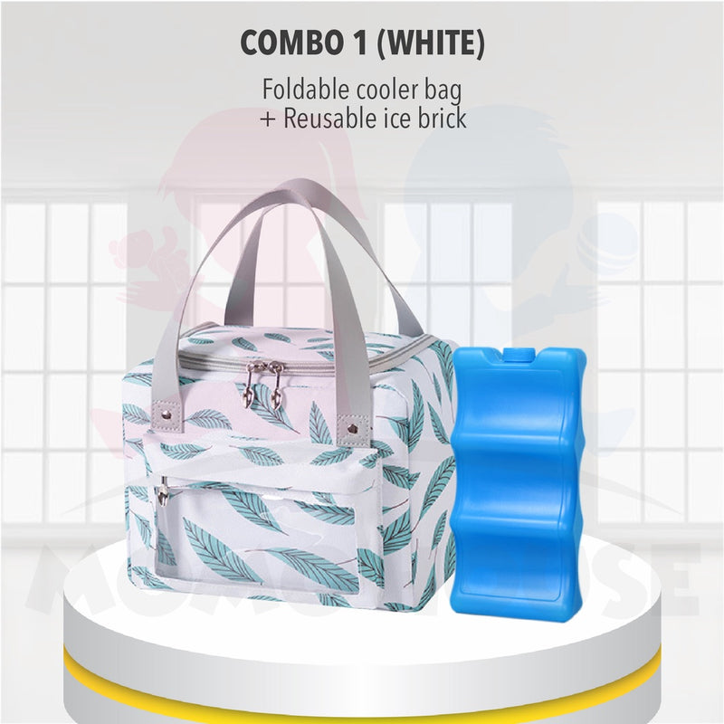 Premium Foldable Cooler Bag For Breastmilk Storage Bag Bottle Feeding Breast Pump Thermal Cooler Lunch Bag