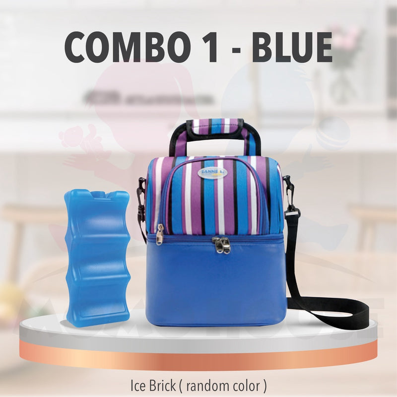 Portable 2 Layer Sling Cooler Bag For Breastmilk Storage Bag Bottle Feeding