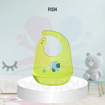 Baby Waterproof Silicone Bibs Adjustable Waterproof Feeding Baby Bib Kids Boys Girls Aprons Children