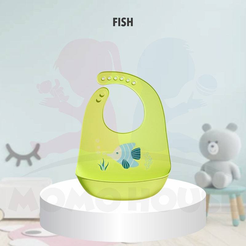 Baby Waterproof Silicone Bibs Adjustable Waterproof Feeding Baby Bib Kids Boys Girls Aprons Children