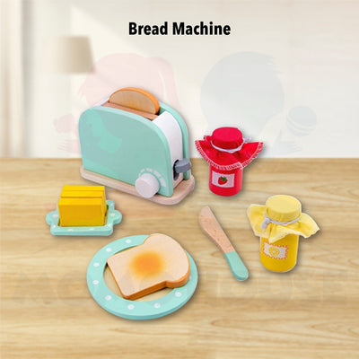 Wooden Kitchen Playset Kids Pretend Play Cooking Kitchen Toy Coffee Maker Cooking Set Toys Mainan Dapur Kanak Kanak