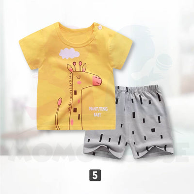 Newborn Baby T Shirt Short Sleeve Set (BM029)