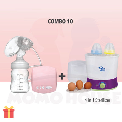 Single Electric Breast Pump with Bottle Feeding - Pam Susu Dgn Feeding Bottle