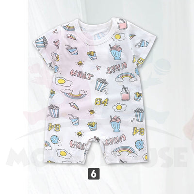 Newborn Baby Romper Jumpsuit Short Sleeve With Cute Cartoon Design Baju Bayi Romper ( MYB043 )