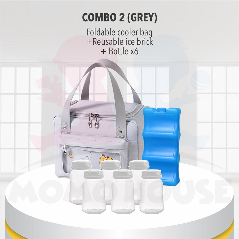 Premium Foldable Cooler Bag For Breastmilk Storage Bag Bottle Feeding Breast Pump Thermal Cooler Lunch Bag