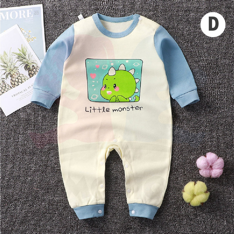 Newborn Baby Cute Animal Cartoon Romper Jumpsuits Cotton Long-Sleeved Baju Bayi Soft Clothing Toddler Pyjamas (MYB053)