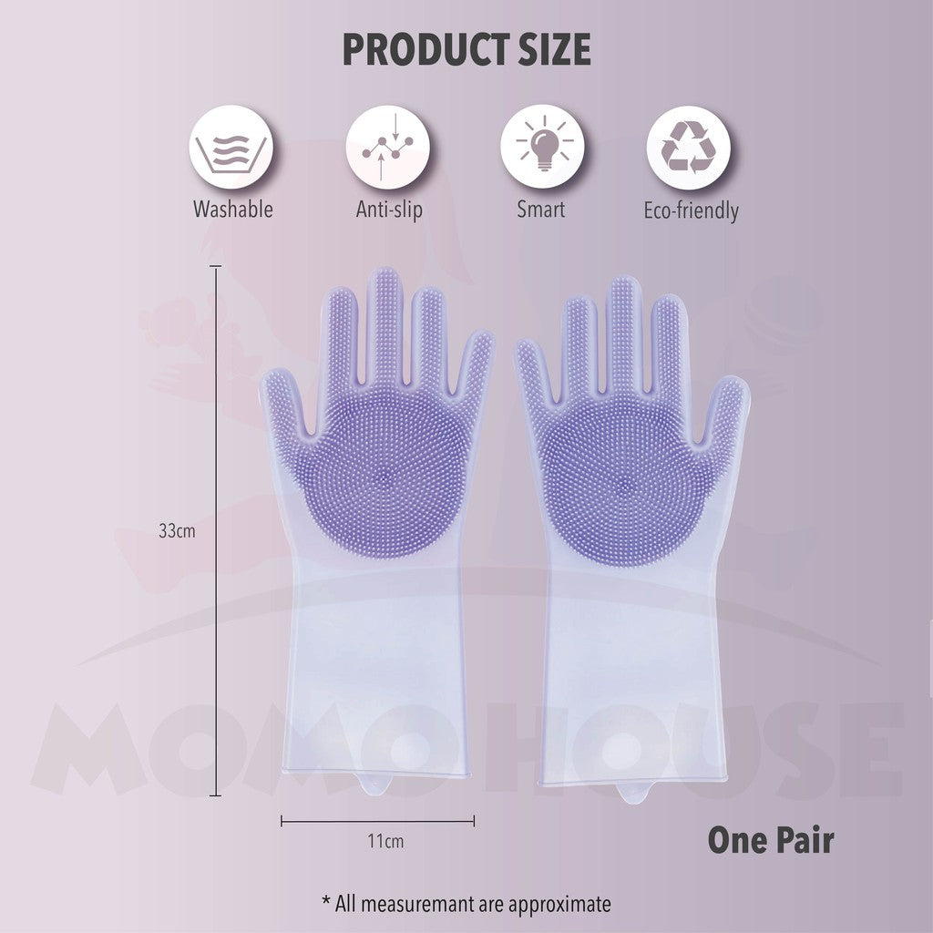 Dishwashing Gloves Washing Gloves Heat Resistant Hand Protection Glove Sarung Tangan Basuh Pinggan