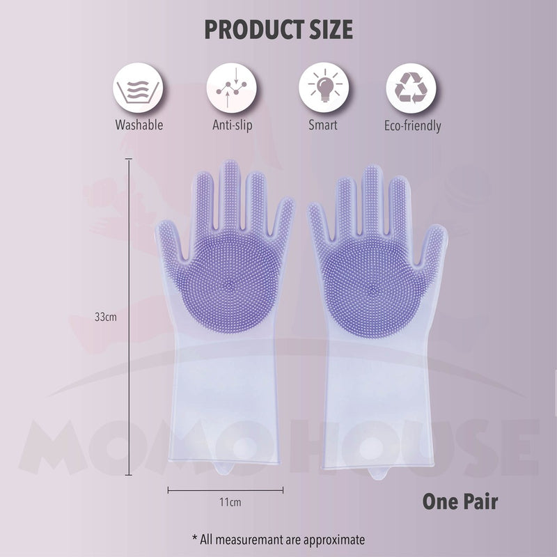 Dishwashing Gloves Washing Gloves Heat Resistant Hand Protection Glove Sarung Tangan Basuh Pinggan