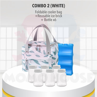 Premium Foldable Cooler Bag For Breastmilk Storage Bag Bottle Feeding Breast Pump Thermal Cooler Lunch Bag