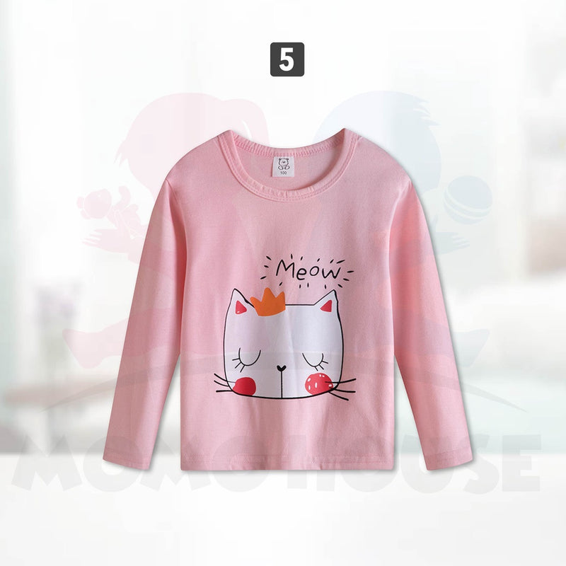 Newborn Long Sleeve Baby Boy Girl Unisex Long Sleeve Shirt With Cartoon Baju Comel Lengan Panjang Bayi ( MYB047 )