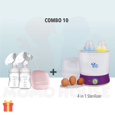 (NEW) Double Electric Breast Pump with Bottle Feeding - Pam Susu Feeding Bottle