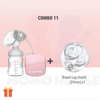 Single Electric Breast Pump with Bottle Feeding - Pam Susu Dgn Feeding Bottle