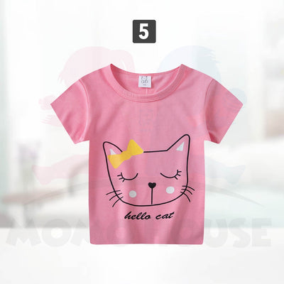 Newborn T-Shirt Baby Boy Girl Unisex Short Sleeve Shirt With Cute Cartoon T-shirt Comel Bayi Kanak Kanak ( MYB046 )