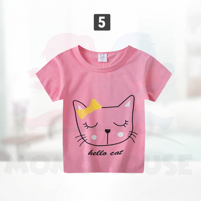 Newborn T-Shirt Baby Boy Girl Unisex Short Sleeve Shirt With Cute Cartoon T-shirt Comel Bayi Kanak Kanak ( MYB046 )