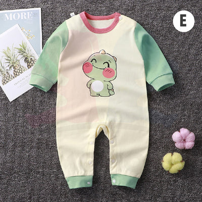 Newborn Baby Cute Animal Cartoon Romper Jumpsuits Cotton Long-Sleeved Baju Bayi Soft Clothing Toddler Pyjamas (MYB053)