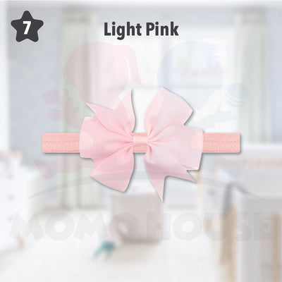 Baby Girls Nylon Hair Bows Elastic Headband Fashion Hair Accessories for Kids Infants Toddlers