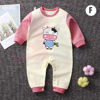 Newborn Baby Cute Animal Cartoon Romper Jumpsuits Cotton Long-Sleeved Baju Bayi Soft Clothing Toddler Pyjamas (MYB053)