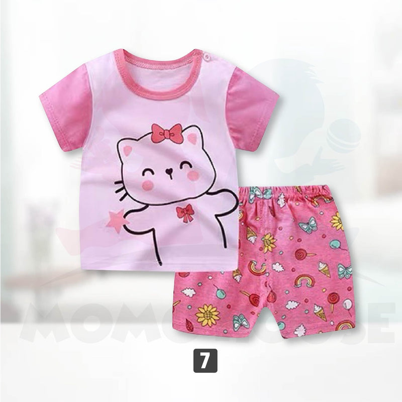 Newborn Baby T Shirt Short Sleeve Set (BM029)