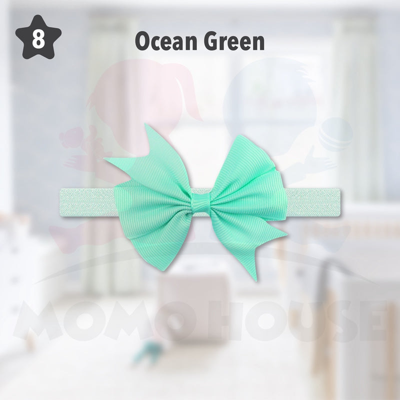 Baby Girls Nylon Hair Bows Elastic Headband Fashion Hair Accessories for Kids Infants Toddlers