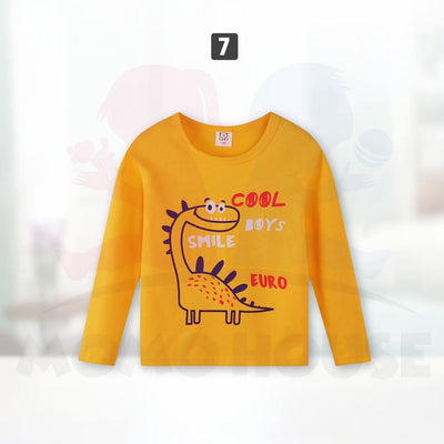 Newborn Long Sleeve Baby Boy Girl Unisex Long Sleeve Shirt With Cartoon Baju Comel Lengan Panjang Bayi ( MYB047 )