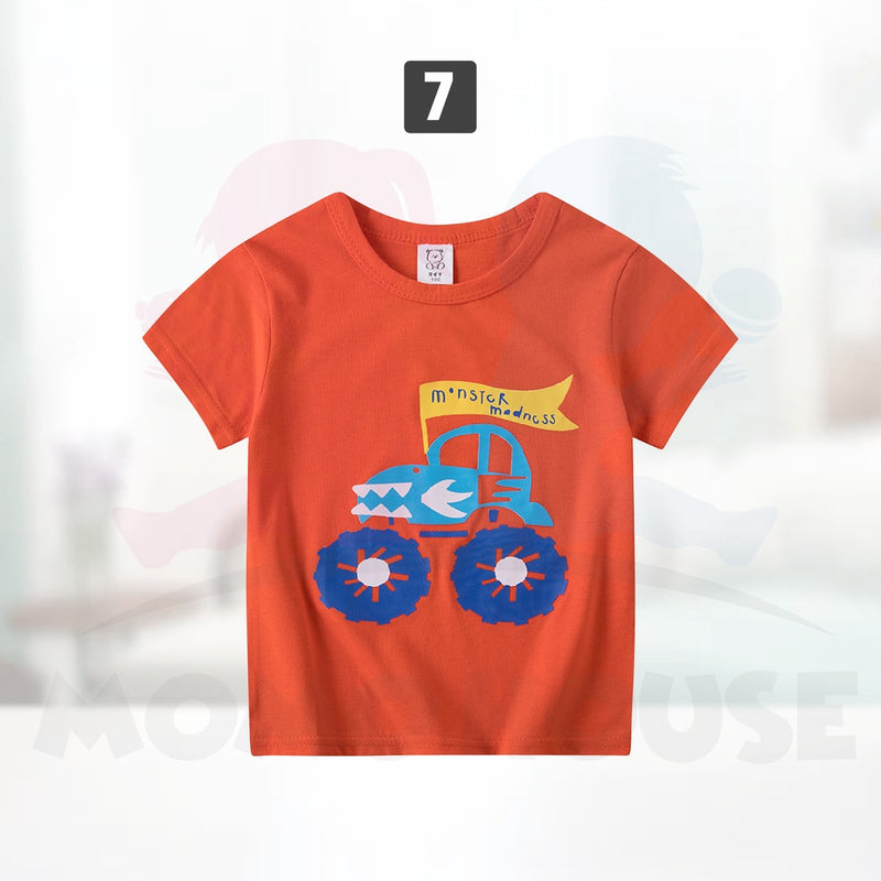 Newborn T-Shirt Baby Boy Girl Unisex Short Sleeve Shirt With Cute Cartoon T-shirt Comel Bayi Kanak Kanak ( MYB046 )