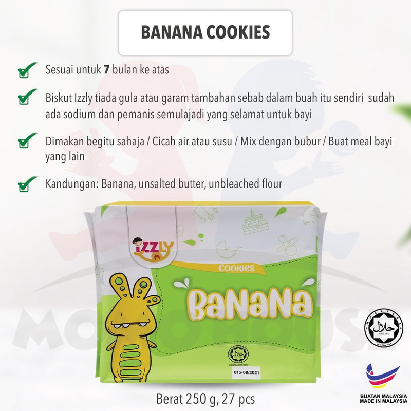 BABY FOOD IZZLY Makanan Bayi 6 Bulan ke atas Berkhasiat High Protein Bubur Porridge Seasoning Perasa Puree Cookies Mee