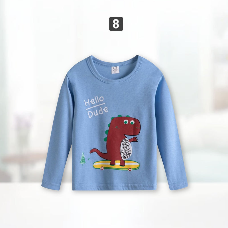 Newborn Long Sleeve Baby Boy Girl Unisex Long Sleeve Shirt With Cartoon Baju Comel Lengan Panjang Bayi ( MYB047 )