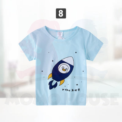 Newborn T-Shirt Baby Boy Girl Unisex Short Sleeve Shirt With Cute Cartoon T-shirt Comel Bayi Kanak Kanak ( MYB046 )