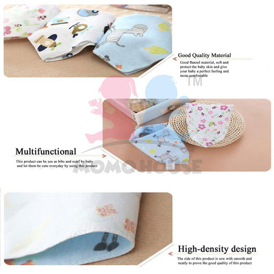 [CLEARANCE STOCK] 6 Pcs- Big Size Baby Toddler Cotton Triangle Bib