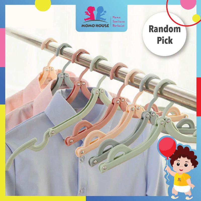 Portable Travel Foldable Plastic Hanger Non-slip Hanger Wardrobe Clothes Magic Drying Rack