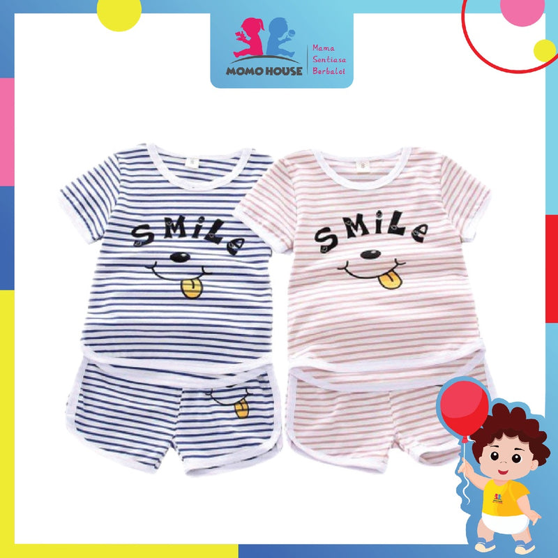 Newborn Baby Boy Girl Clothing Shirt Short Sleeve Set (BM033)