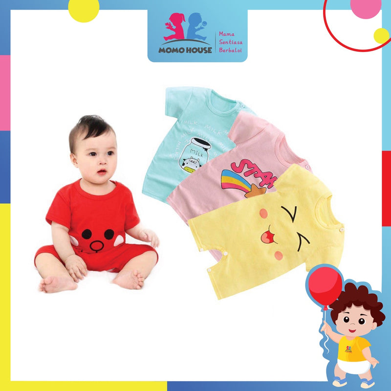 Baby Romper Newborn Jumpsuit Baju Short Sleeve Clothing (BM001)