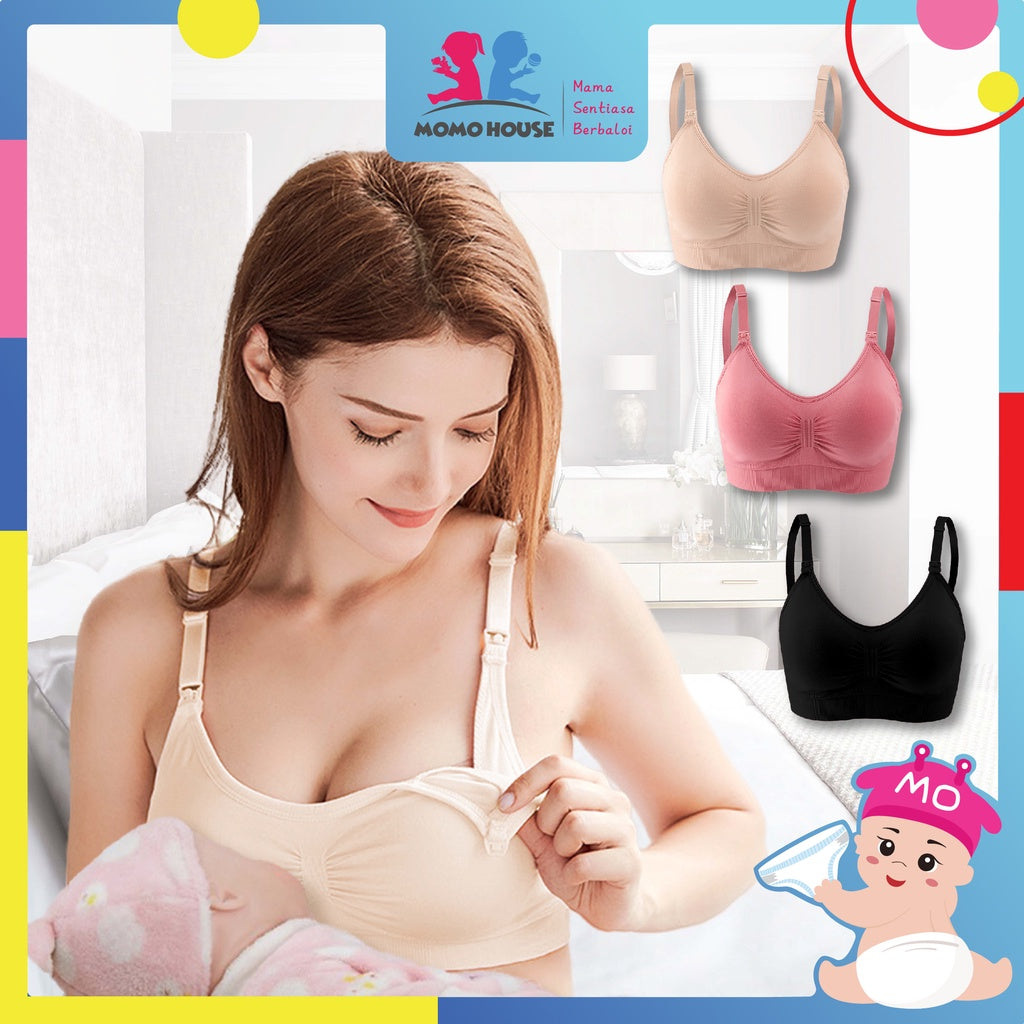 Women Maternity Nursing Bra Breastfeeding Bras With Sponge Pad Pregnant Women Feeding Bra - Hook Design