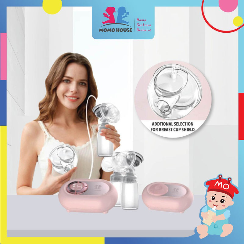 LCD Screen Electric Rechargeable Double Breast Pump BPA FREE Pam Susu Cas Semula Electrik Breastpump