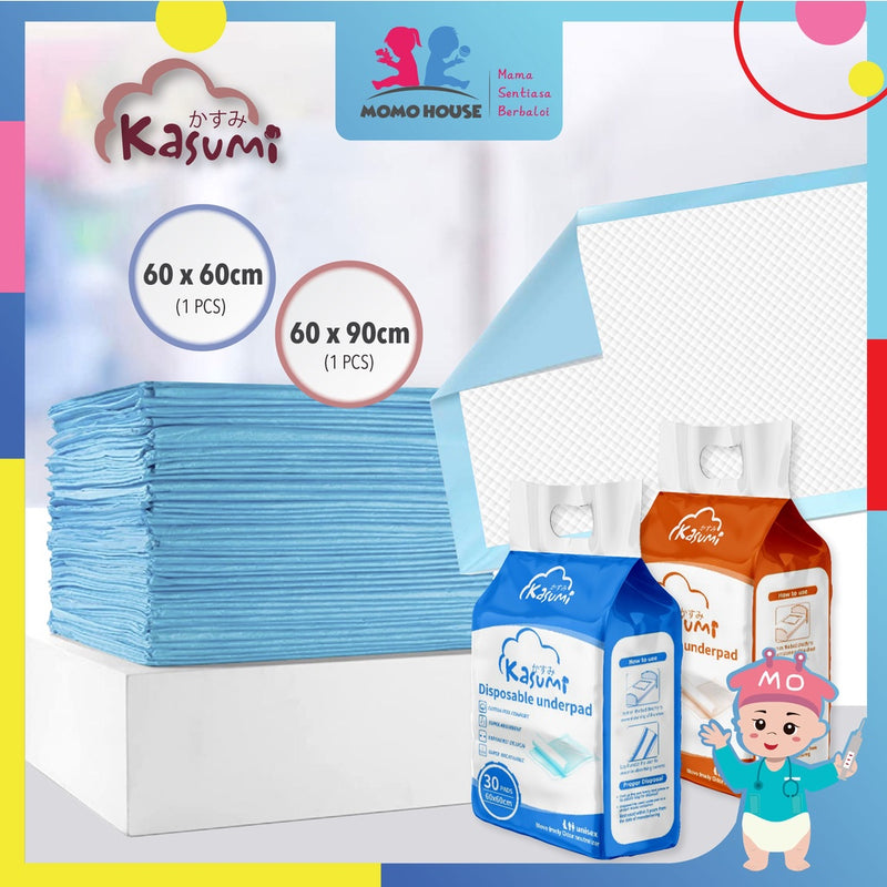 1 Pcs Kasumi Disposable Underpad Breathable Changing Pad Baby Infant Bed Urine Pad Pelapik Tilam Pelapit Kencing