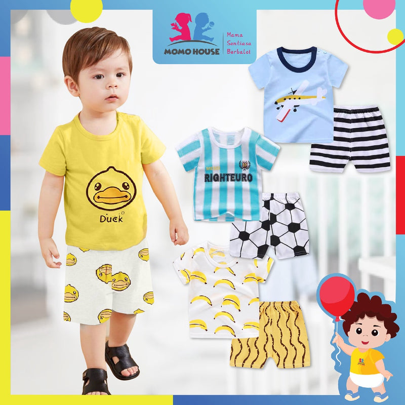 Newborn Baby T Shirt Short Sleeve Set (BM012)