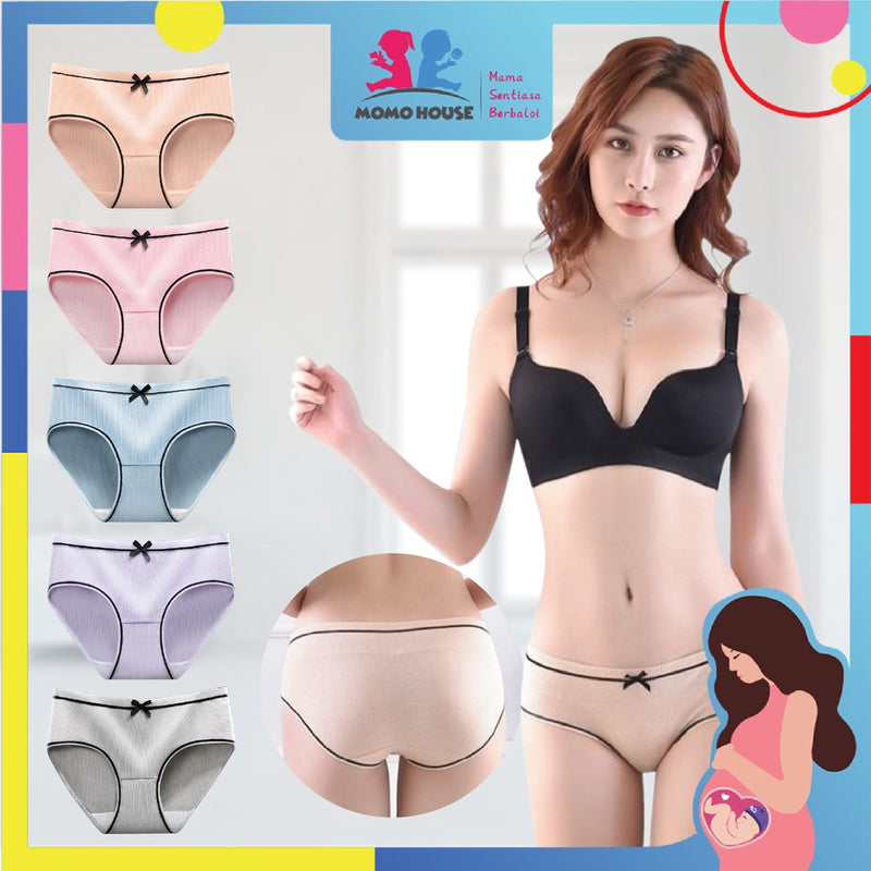 Women Panties Ribbed Panties Spender Underwear Breathable Seamless Underwear Antibacterial Panty Seluar Dalam Wanita