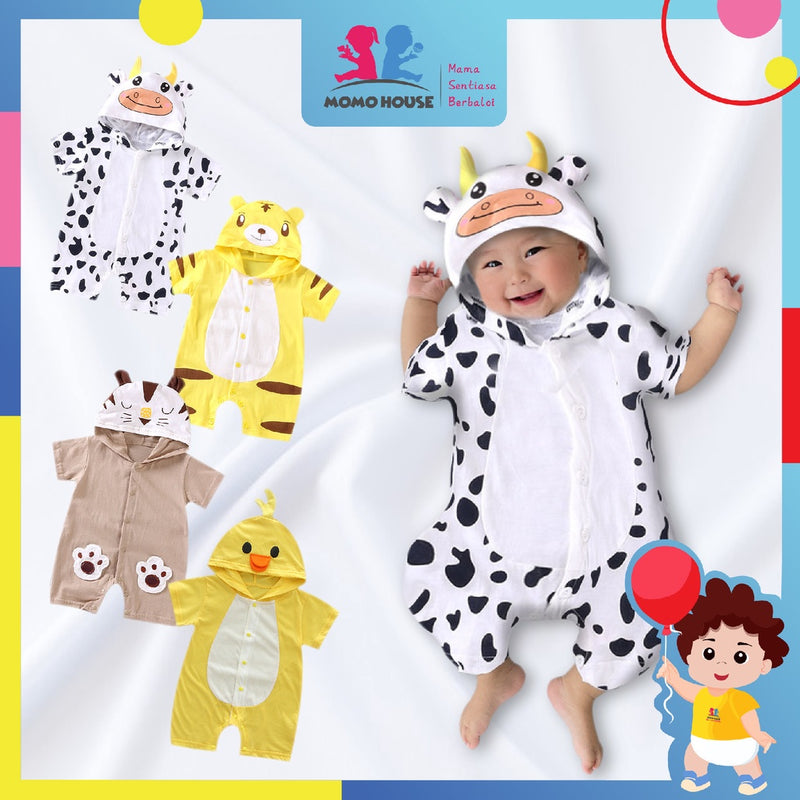 Baby Romper Jumpsuit With Hat Cute Cartoon Long Sleeve Jumpsuit With Hat Newborn Baby Boy Girl Clothing Bayi (MYB051)