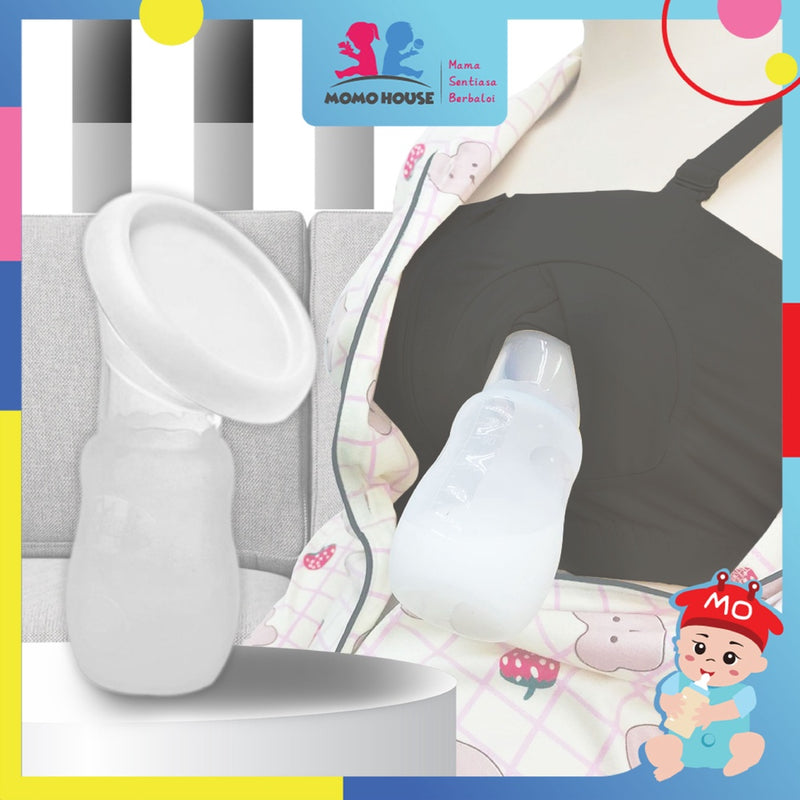 (New Design) Manual Silicone BPA Free Breast Pump Milk Collector (100ml) Pam Susu