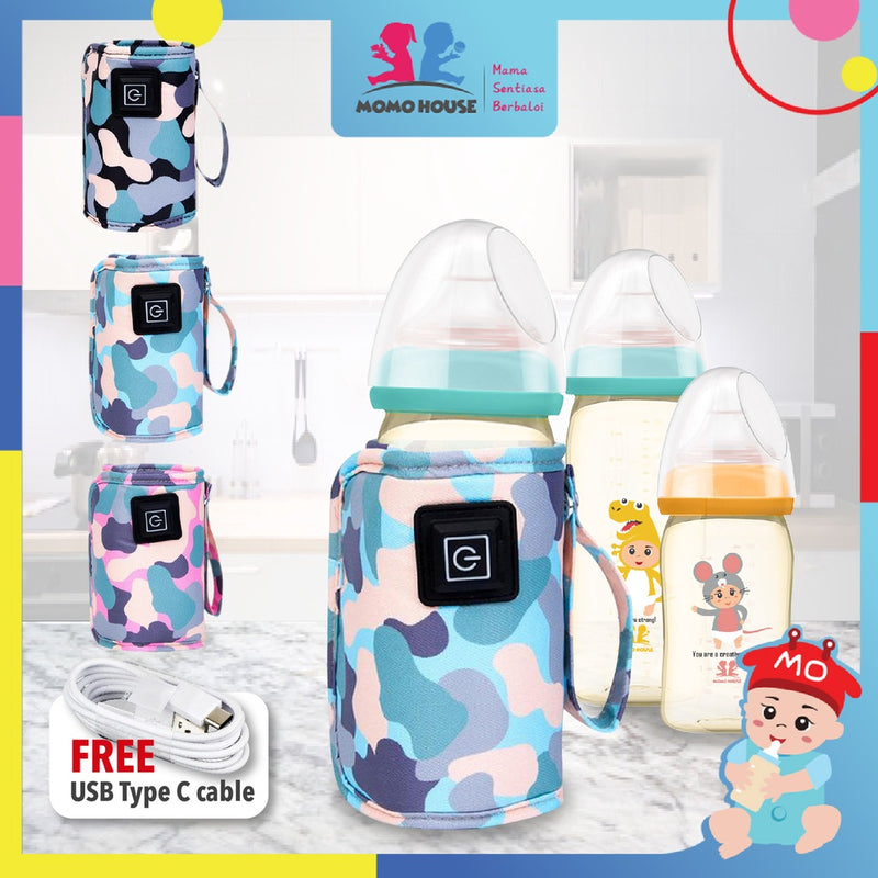 Portable Baby Bottle Warmer Insulation Thermostat Food Milk Heater Bag Heating Cover